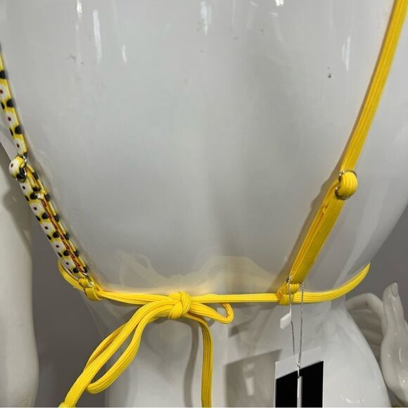 NWT Yellow Floral Print String Bikini - Juniors Large - Picture 10 of 16